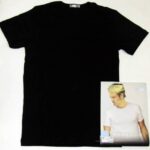 Moška majica na okrogu izrez v črni barvi