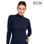 Ženska majica pol puli dolg rokav iz modala in elastana