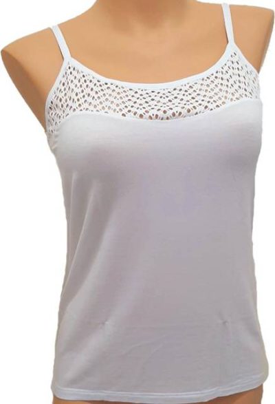 Ženska majica na ozke naramnice s čipko Spodnje majice (kanotirce) ozka naramnica trgovinamacek 5