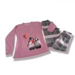 Ženska pižama dolg rokav s patentom toplejša