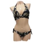 Ženske dvodelne kopalke, modrček trikotnik nepodložen, hlačke bikini.
