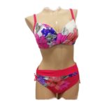 Ženske dvodelne kopalke, modrček nepodložen s kostjo, hlačke slip.