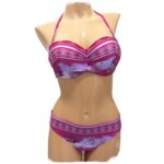 Ženske dvodelne kopalke, modrček samostoječ oblikovan, hlačke slip.