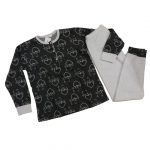 Ženska topla pižama dolg rokav s patentom