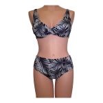 Ženske dvodelne kopalke z oblikovano košarico brez kosti.