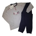 Moška pižama dolg rokav iz tankega bombaža