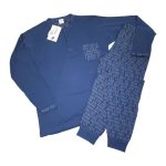 Moška pižama dolg rokav iz tankega bombaža