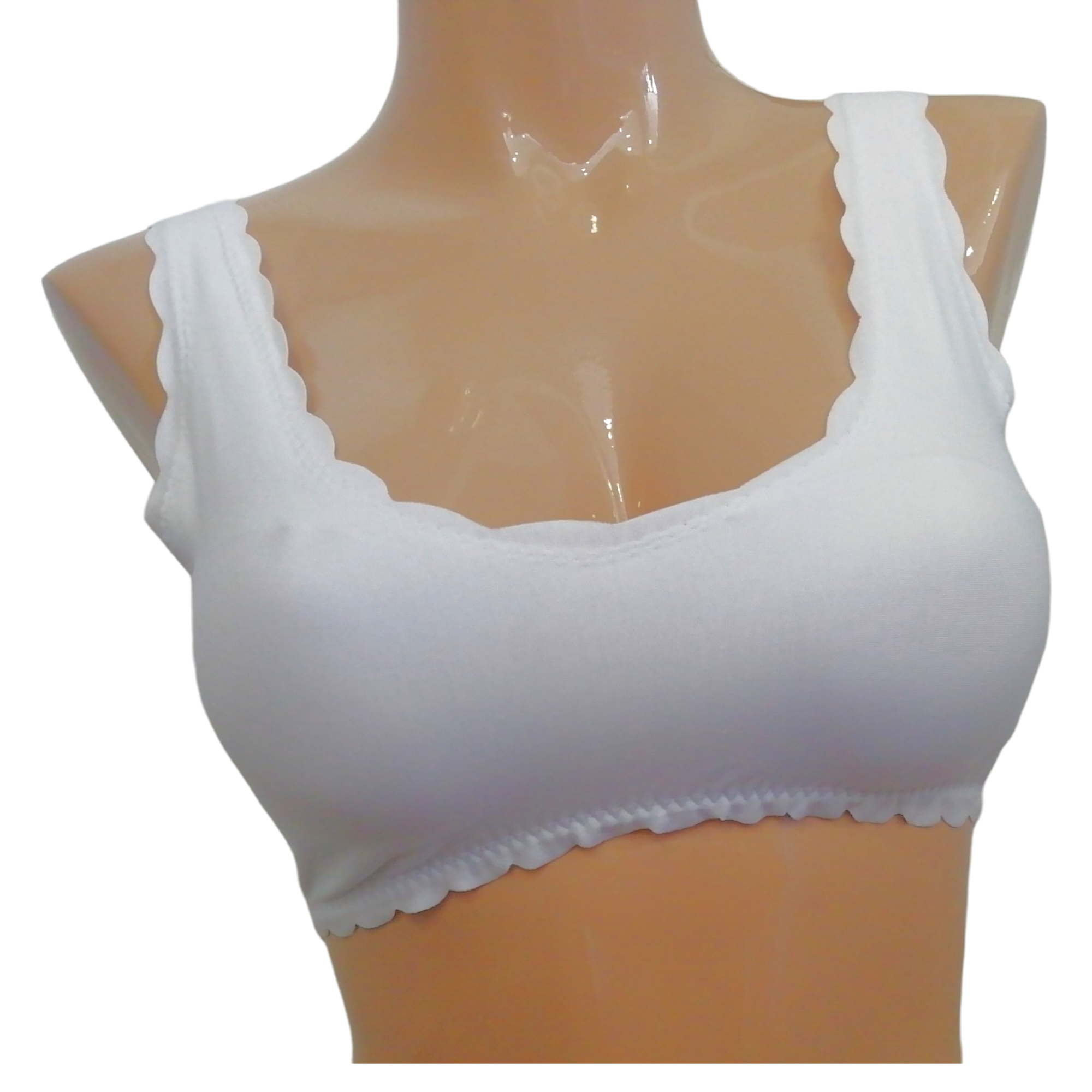 Modrček brassiere (top) iz bombaža in elastana z oblikovanimi košaricami Brezšivno spodnje perilo trgovinamacek 2