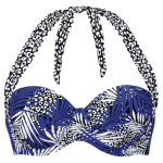 Ženske kopalke modrček z oblikovano košarico s kostjo.