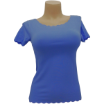 Ženska majica kratek rokav iz bombaža lazersko skončana. (brez robov)