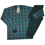 Moška pižama dolg rokav iz toplega bombaža (interlock)