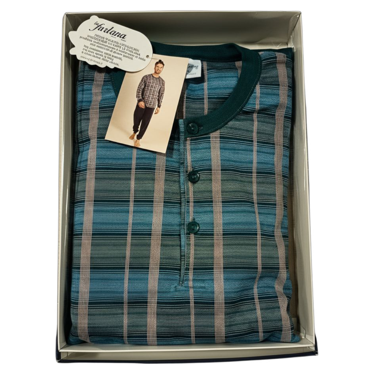 Moška pižama dolg rokav iz toplega bombaža (interlock) Moške pižame trgovinamacek 2