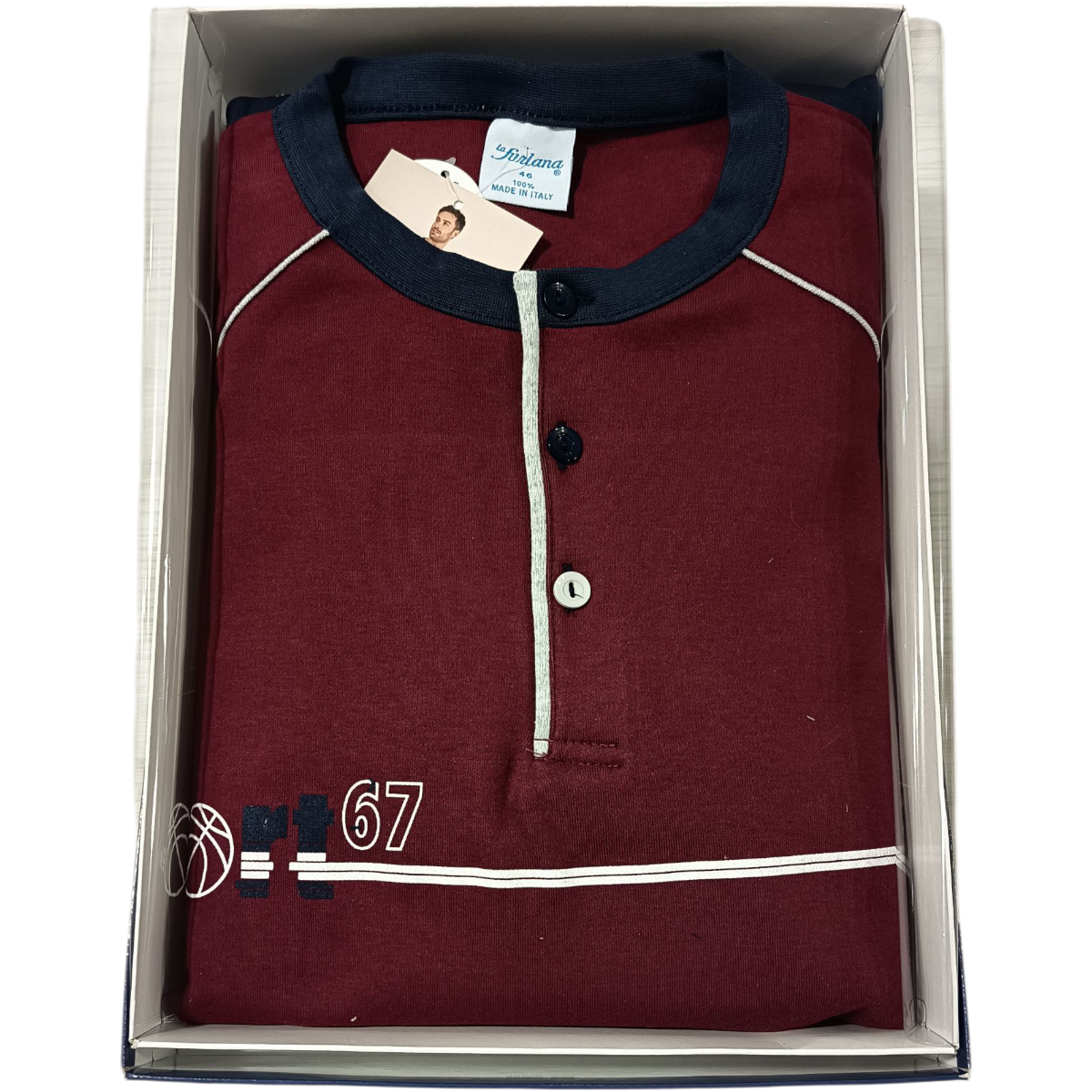 Moška pižama dolg rokav iz toplega bombaža (interlock) Moške pižame trgovinamacek 2