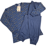 Moška pižama dolg rokav iz tankega 100% bombaža