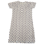 Ženska spalna srajca kratek rokav iz 100% tankega bombaža - dolžina do kolen