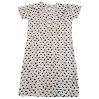 Ženska spalna srajca kratek rokav iz 100% tankega bombaža – dolžina do kolen Pomlad-poletje trgovinamacek