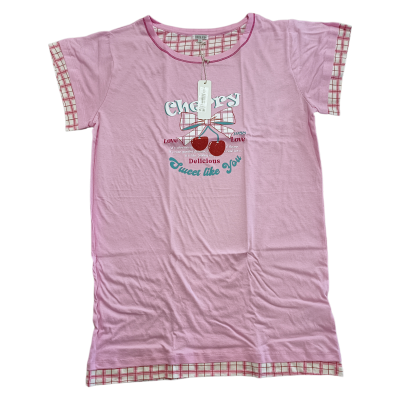 Ženska spalna srajca kratek rokav iz 100% tankega bombaža Pomlad-poletje trgovinamacek