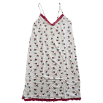 Ženska spalna srajca na ozke naramnice iz 100% tankega bombaža