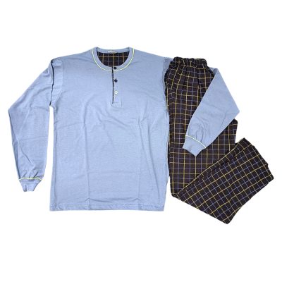 Moška pižama dolg rokav iz tankega 100% bombaža Moške pižame trgovinamacek 2