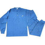 Moška pižama dolg rokav iz tankega 100% bombaža