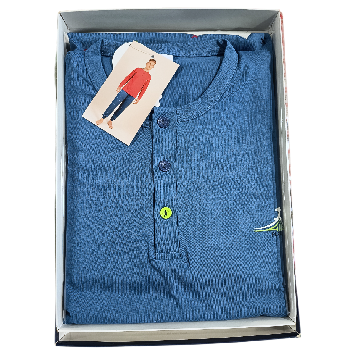 Moška pižama dolg rokav iz tankega 100% bombaža Moške pižame trgovinamacek 2