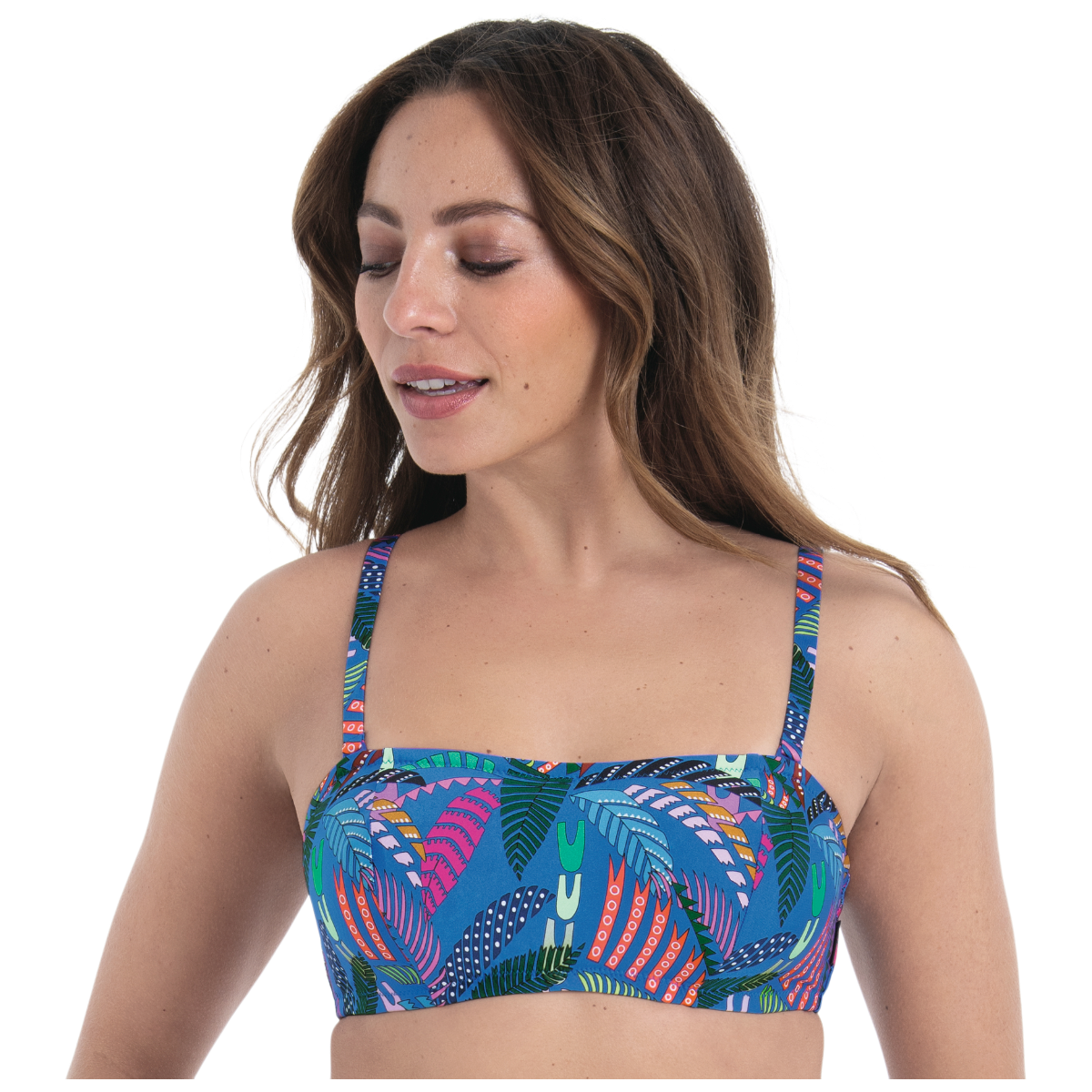 Ženske kopalke modrček nepodložen s kostjo samostoječ. Dvodelne trgovinamacek 2