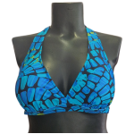 Ženske dvodelne kopalke modrček trikotnik rahlo podložen brez kosti