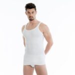 Moška majica na ozke naramnice rebrasta 100% bombaž