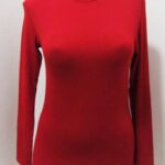 Ženska majica dolg rokav na puli ovratnik