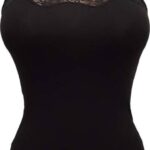 Ženska majica siroke naramnice s čipko